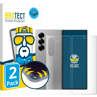 Afbeelding van BROTECT Screenprotector voor Samsung Galaxy Z Fold 6 5G (Voor+Achter) Folie Beschermfolie transparant volledig dekking (2 Stuks)