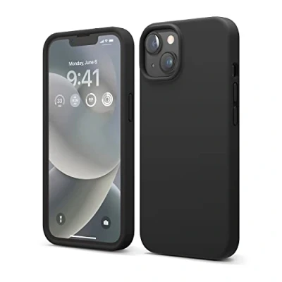 Afbeelding van Vloeibare siliconen hoes compatibel met iPhone 14 Pro Max (6,1 inch), hoogwaardige siliconen, volledige lichaamsbescherming 4 lagen schokbestendige voor mobiele telefoon, krasbestendige zachte microvezelvoering, taupe