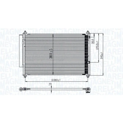 Afbeelding van Magneti Marelli Airco condensor 350203850000
