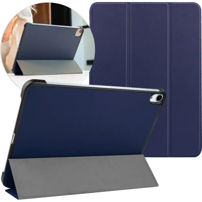 Afbeelding van iMoshion Tablet Hoes Geschikt voor iPad Air 13 inch (2024) M2 Trifold Bookcase Donkerblauw