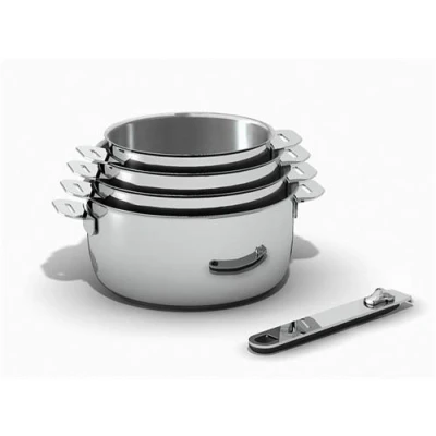 Image de casseroles Kitchen Fun Move On Lot de 4 Acier Inoxydable
