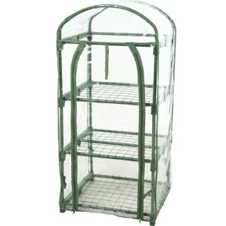 Afbeelding van ProGarden Kweekkas 3 verdiepingen 50 x 45 105 cm broeikas met stalen plantenetages PVC