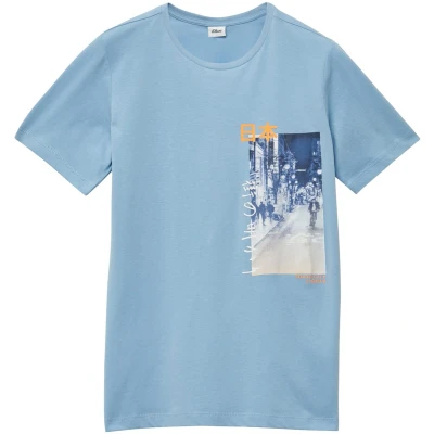 Afbeelding van s.Oliver T shirt Maat 146/152 Jongens 5312 BLUE katoen