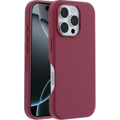 Image de OtterBox Symmetry Series Coque de protection pour téléphone portable compatibilité avec MagSafe cuir catus, polyuréthane baie baies cerises (rose) Apple iPhone 16 Pro