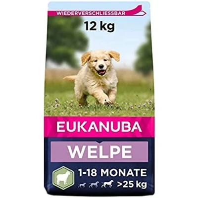 Afbeelding van Eukanuba Puppy/Junior Large Breed Lam&amp;Rijst Hondenvoer 12 kg