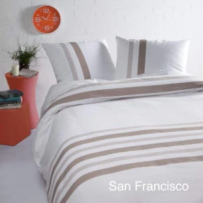 Afbeelding van Papillon San Francisco dekbedovertrek eenpersoons 140 x 200/220 Zand