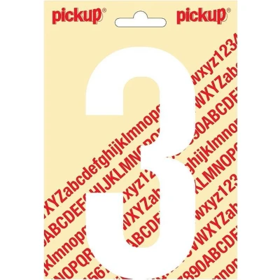 Afbeelding van Plakcijfer Nobel 150mm wit 3 Pickup