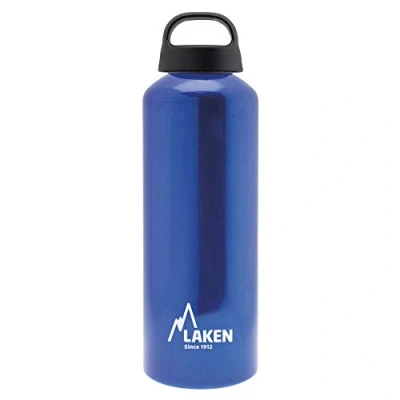 Afbeelding van LAKEN Classic Waterfles met schroefsluiting en brede hals, 750 ml, blauw