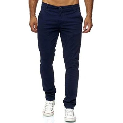 Afbeelding van Elara Chunkyrayan Herenbroek, slim fit, stretch, Navy Blauw