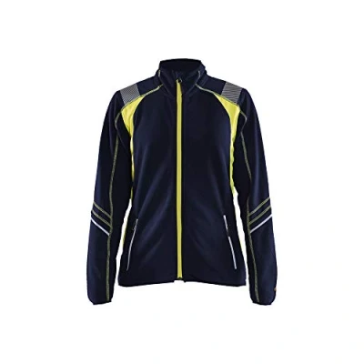 Afbeelding van Blaklader Dames Microfleecevest 4973 1010 Marine/High Vis Geel XS
