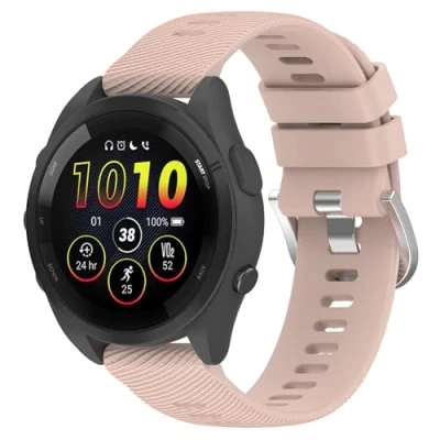 Afbeelding van GIOPUEY Bandje compatibel met Garmin Forerunner 165, zachte siliconen horlogeband, reservearmband [slijtvast] [ademend], voor 165