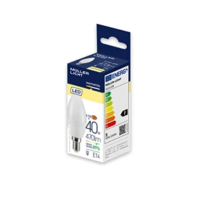 Afbeelding van Müller Licht 401018 LED lamp Energielabel F (A G) E14 Kaars 4.5 W = 40 Warmwit 1 stuk(s)