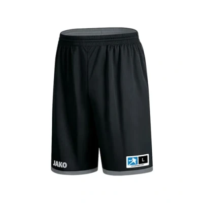 Afbeelding van JAKO Change 2.0 heren shorts omkeerbare broek zwart steengrijs XXL 4451, zwart/steengrijs
