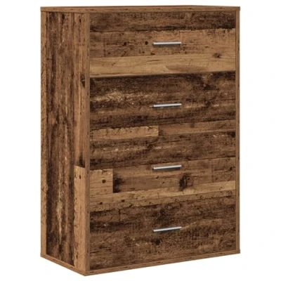 Afbeelding van vidaXL Dressoir met lade Oud hout 60 x 31 84 cm Spaanplaat