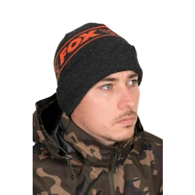 Afbeelding van Fox Collection Beanie Vismuts Black/Orange