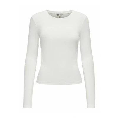 Afbeelding van ONLY Onlriley O NECK Longsleeve, Dames, Maat: XL, Cloud dancer