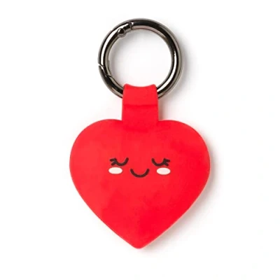 Afbeelding van Legami Ring voor AirTag Sleutelhanger 3,8 x 5 cm silicone metaal Tema Heart Personaliseer uw apparaat Beschermt zonder het signaal mixte, Hart, Eén maat, casual, Taille unique, casual