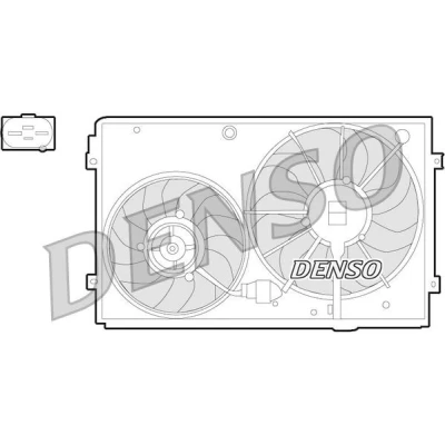 Afbeelding van DENSO DER32011 Radiator Ventilator 295, 360 12 200/150 VOLKSWAGEN: Touran I, Golf 6, 5, AUDI: A3 Hatchback, Sportback