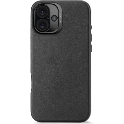 Afbeelding van DECODED Leren Hoesje voor iPhone 16 Plus Gemaakt van Premium ECCO Leer Geschikt MagSafe Zwart
