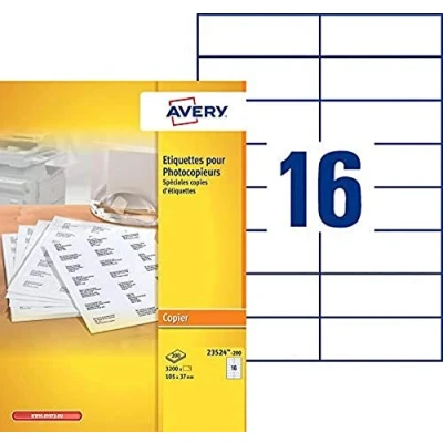 Afbeelding van Etiket Avery DP167 100 105x37mm wit 1600stuks