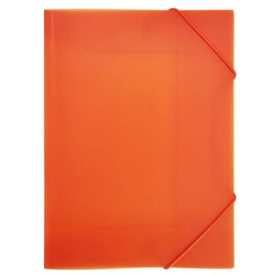 Afbeelding van RAYLU PAPER Ordner met elastieken en kleppen DIN A4, opbergmappen voor documenten, kantoor school, van 100% recyclebaar polypropyleen (A4, oranje)