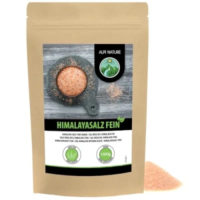 Image de Alpi Nature Sel Himalaya Rose Fin 1kg, de l&#039;Himalaya 2 5 mm pour la Cuisine