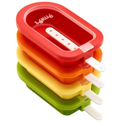Afbeelding van Lékué Set Van 4 Mini Ijsjesvormen Uit Silicone En Kunststof