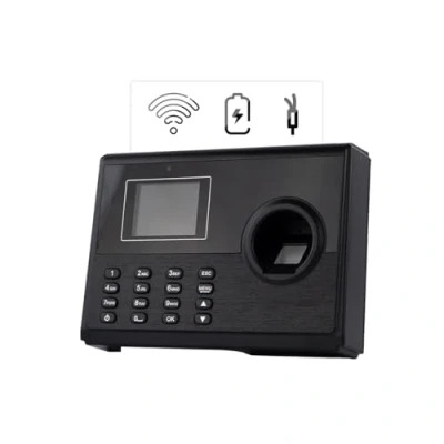 Afbeelding van HDWR TimeLok 400NWEPBI, pointer, LAN + WiFi, extra batterij, Wiegand IC, vingerafdruk, RFID kaart/rolverificatie, 125 kHz en 13,56 MHz, tot 3.000 medewerkers