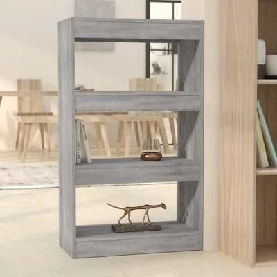 Afbeelding van Boekenkast/kamerscherm 60x30x103 cm spaanplaat grijs sonoma