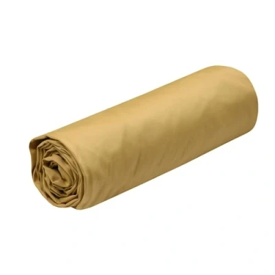 Afbeelding van Stof Textiles Hoeslaken Elysee 2 persoons 180 x 200 cm okergeel premium kwaliteit percal katoen 30 matrasdikte