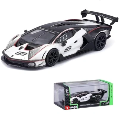 Afbeelding van 18 41167 BBurago Race Lamborghini Essence SCV12#63 1:32 wit