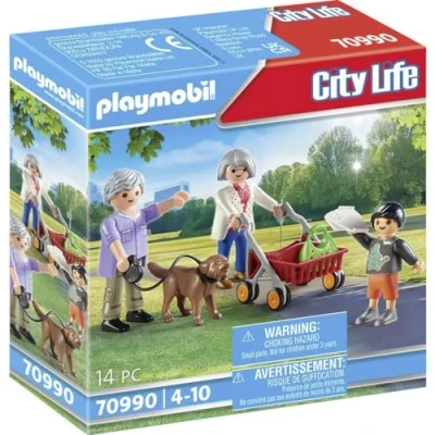 Image de Playmobil City Life 70990 Grands parents avec petit fils