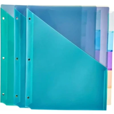 Afbeelding van Amazon Basics Kunststof verdelers met 2 vakken, 3 stuks, meerkleurig, letterformaat