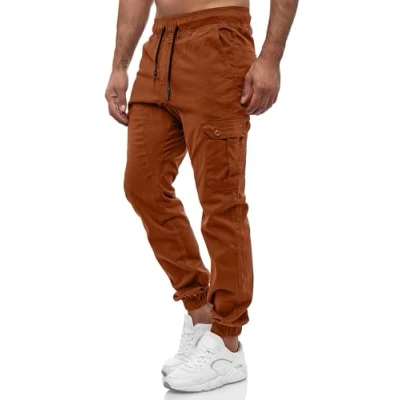 Afbeelding van Tazzio 16610 Pantalon cargo pour homme, style jogging/chino/jeans, coupe droite, camel, L