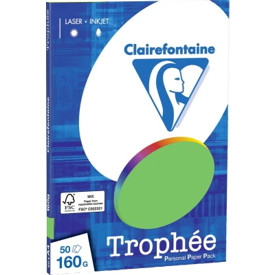 Afbeelding van Clairefontaine Trophée Grasgroen Kopieerpapier A4 160 gram 50 vellen
