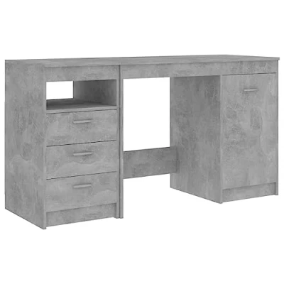 Image de Bureau gris béton 140x50x76 cm aggloméré