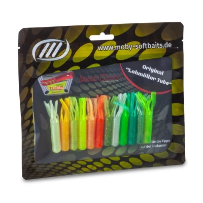 Afbeelding van Iron Claw Moby Tube 9cm Softbait Wildmix (8 stuks) Dropshot