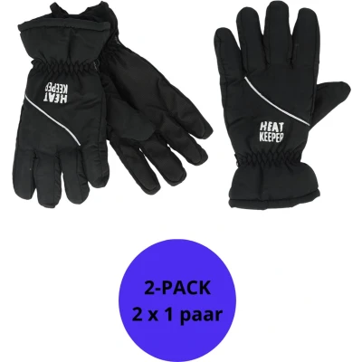 Afbeelding van Heatkeeper Ski Handschoenen dames Zwart L/XL 2 Paar wintersport