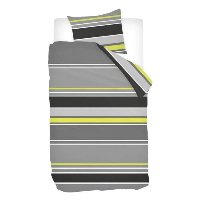 Afbeelding van Snoozing Basha Flanel Dekbedovertrek Eenpersoons 140x200/220 cm + 1 kussensloop 65x65 Lime