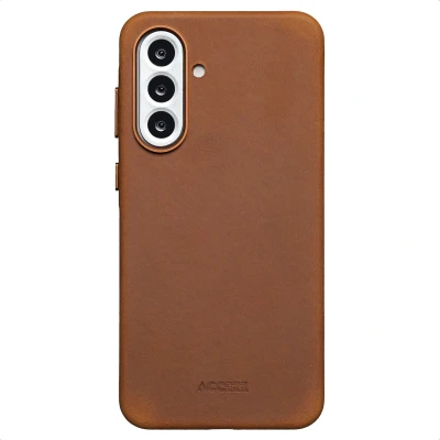 Afbeelding van Accezz Hoesje geschikt voor Samsung Galaxy A56 (5G) Vintage Leather MagSafe Backcover Tabacco Cognac