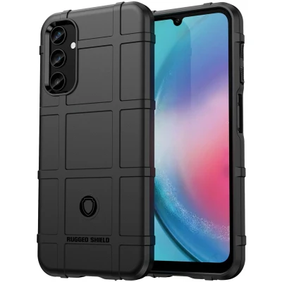 Afbeelding van iMoshion Hoesje Geschikt voor Samsung Galaxy A25 Siliconen Rugged Shield Backcover Zwart