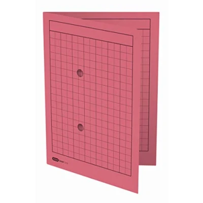 Afbeelding van Elba 50 stuks mappen van gerecycled karton met 2 gaten voor ramen, A4, rood