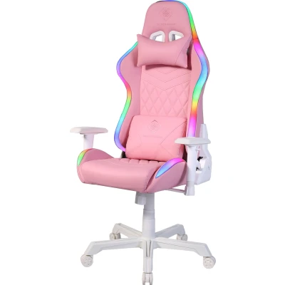 Afbeelding van Deltaco PCH90 Gaming Stoel Rug en Nekkussens RGB Roze