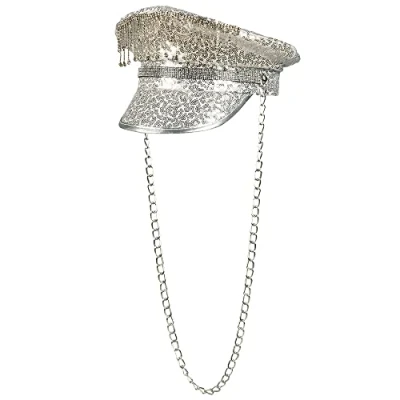 Image de casquette capitaine sequin argent 33022