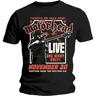 Afbeelding van Motorhead Lemmy Firepower Heren T shirt L Zwart