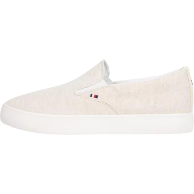 Afbeelding van Tommy Hilfiger Chambray Instappers, Heren, Maat: 46, Ecru Linnen
