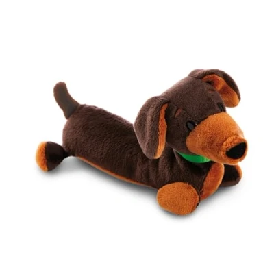 Afbeelding van Teckel pluche knuffeldier, 20 cm, bruin, zachte pop, schattige om te spelen, voor kinderen en volwassenen, geweldig cadeau idee