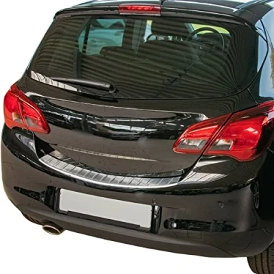 Afbeelding van Recambo Bumperbescherming van verchroomd roestvrij staal, compatibel met Opel Corsa E 2014 2019 randen Premium merkkwaliteit