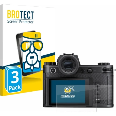 Afbeelding van BROTECT Screenprotector voor Leica SL3 (Display + Schouderdisplay) Folie Beschermfolie Beschermglas transparant (3 Stuks)