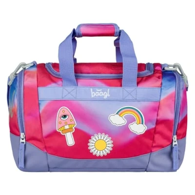 Afbeelding van Baagl Sporttas voor jongens en meisjes, Reistas kinderen, compacte robuuste zwemtas sport, school reizen, Hippie,